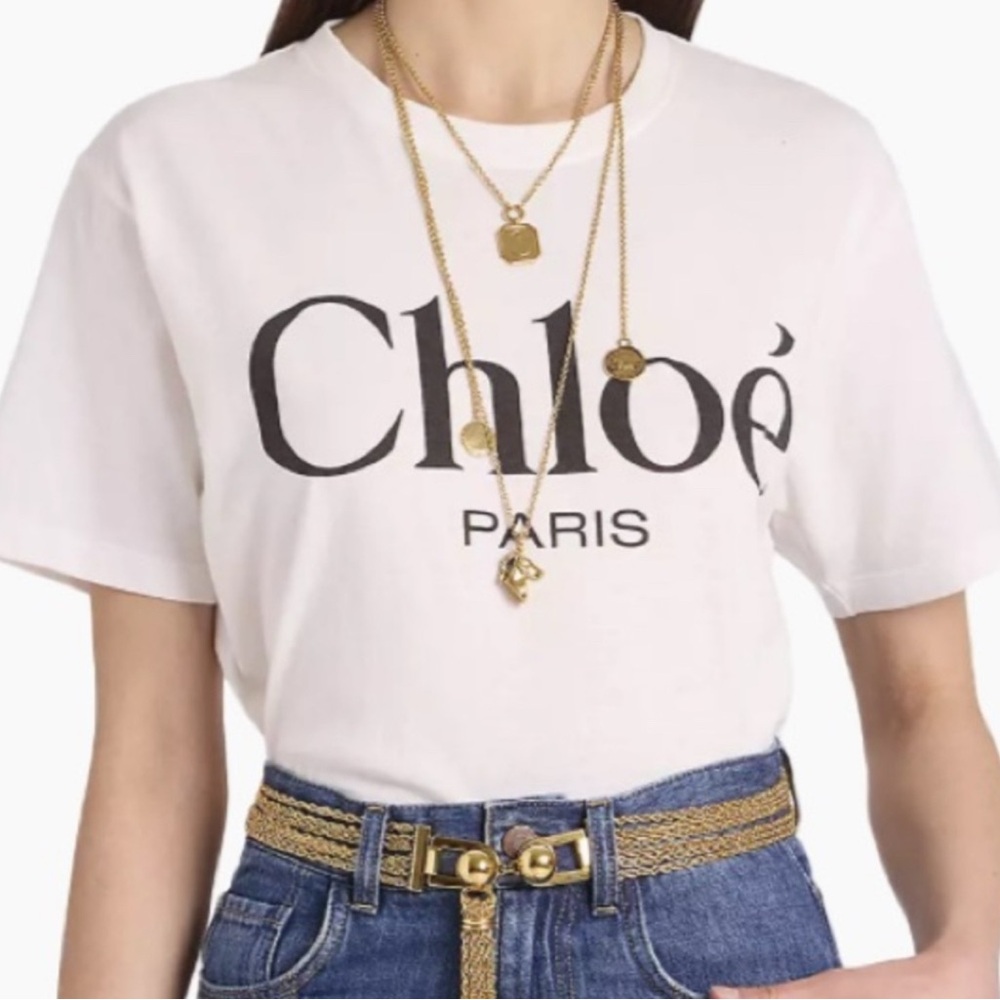 Chloe White Short Sleeve Tee